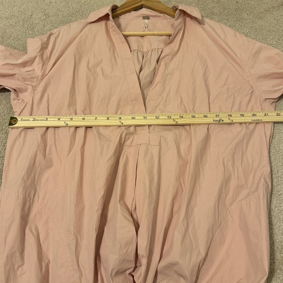 Free People Eva Long Sleeve Cotton Maxi Midi Pullover Shirt Dress Size Small - Picture 11 of 11